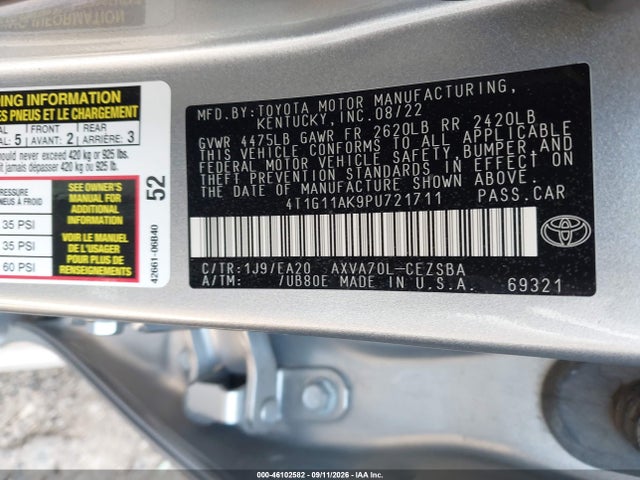 Toyota CAMRY SE 2023 4T1G11AK9PU721711 Image 9