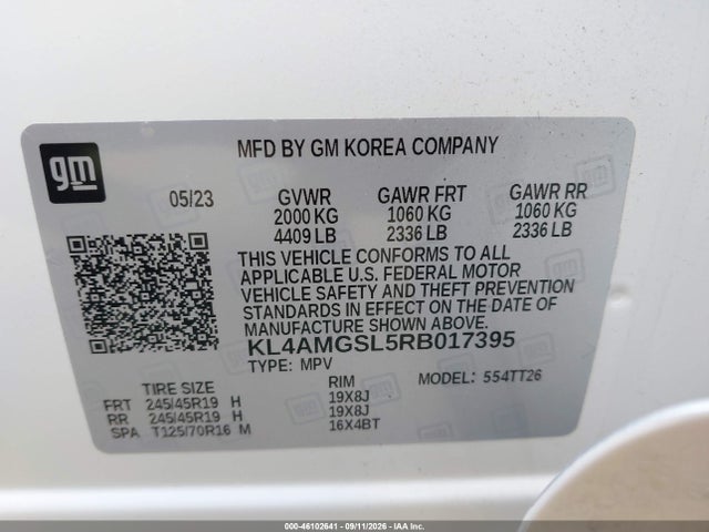2024 Buick Encore Gx Avenir Awd მანქანა იყიდება აუქციონზე, vin: KL4AMGSL5RB017395, აუქციონის ნომერი: 46102641