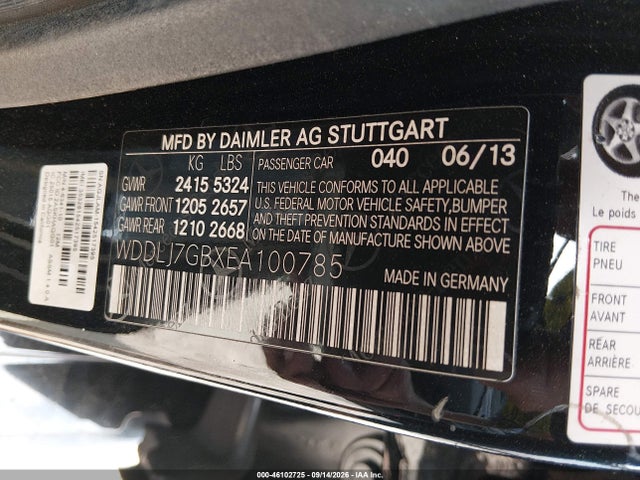 Продажа на аукционе авто 2014 Mercedes-benz Cls 63 Amg S 4matic, vin: WDDLJ7GBXEA100785, номер лота: 46102725