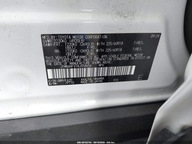 Aukcja sprzedaży 2024 Toyota Rav4 Hybrid Xle Premium, vin: JTMB6RFV1RJ058656, numer aukcji: 46102754