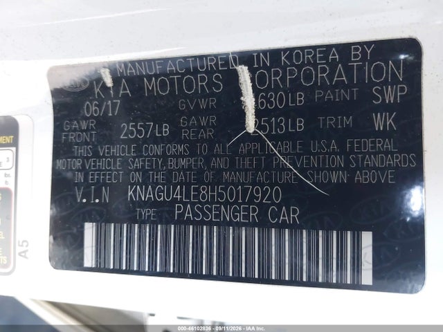 Продажа на аукционе авто 2017 Kia Optima Hybrid Ex, vin: KNAGU4LE8H5017920, номер лота: 46102836