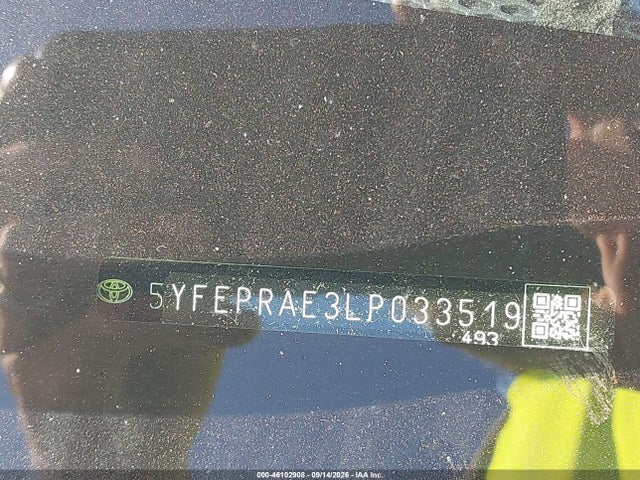 Aukcja sprzedaży 2020 Toyota Corolla Le, vin: 5YFEPRAE3LP033519, numer aukcji: 46102908