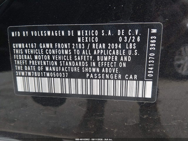 Volkswagen JETTA SE 2026 3VW7W7BU1TM050037 Image 9