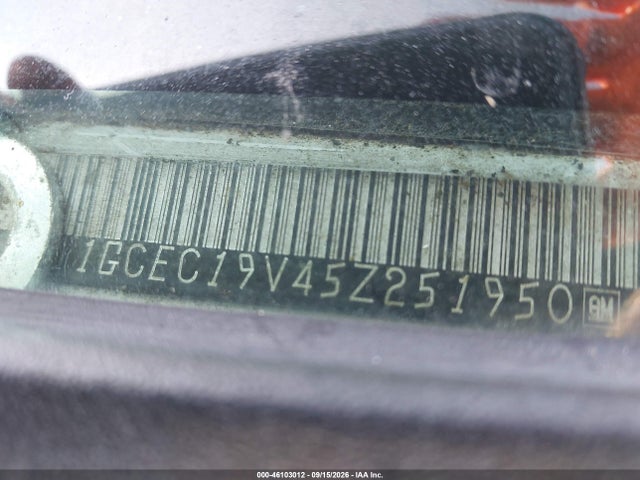 46103012 :رقم المزاد ، 1GCEC19V45Z251950 vin ، 2005 Chevrolet Silverado 1500 Ls مزاد بيع