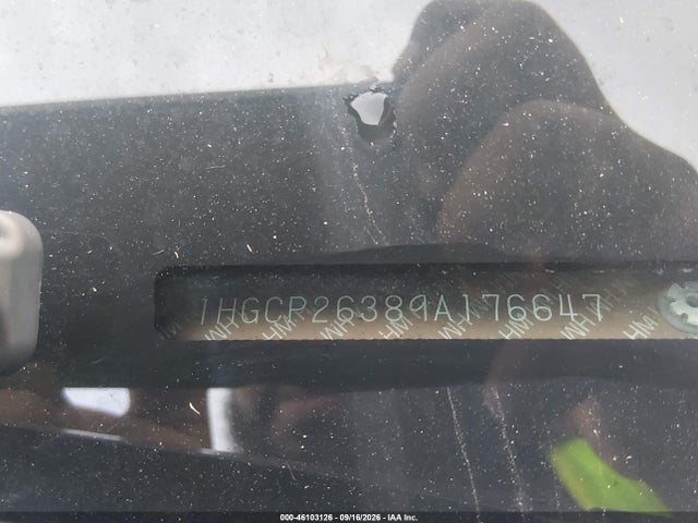 2009 Honda Accord 2.4 Lx მანქანა იყიდება აუქციონზე, vin: 1HGCP26389A176647, აუქციონის ნომერი: 46103126