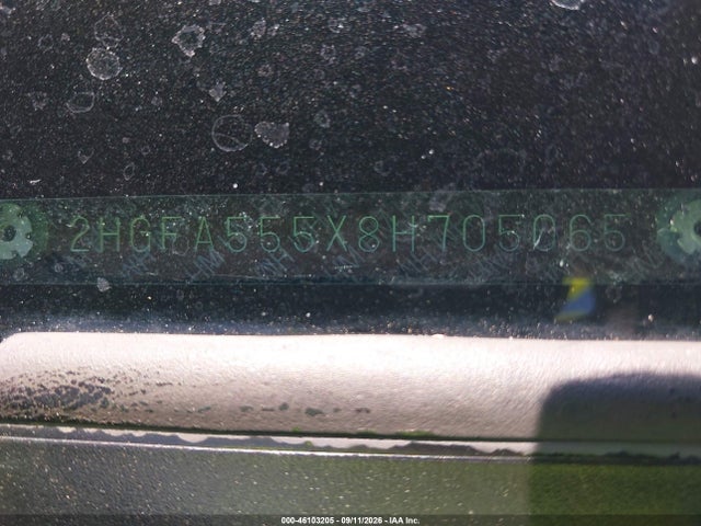 46103205 :رقم المزاد ، 2HGFA555X8H705065 vin ، 2008 Honda Civic Si/si Mugen مزاد بيع