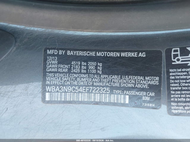 BMW 428i Xdrive 2014 WBA3N9C54EF722325 Image 9