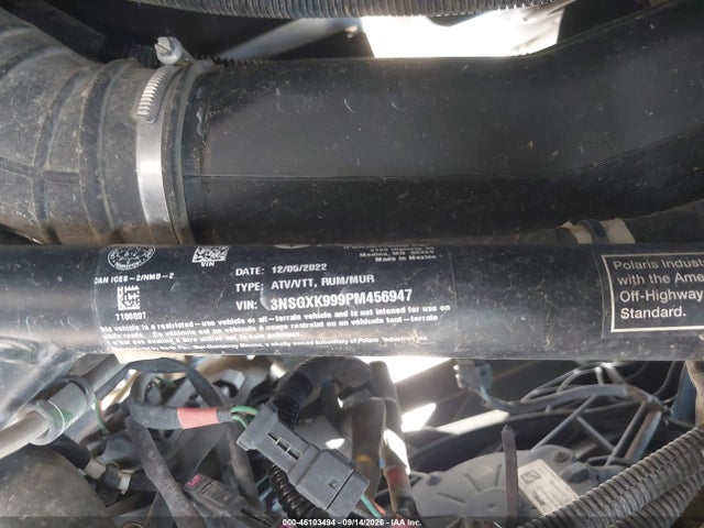 46103494 :رقم المزاد ، 3NSGXK999PM456947 vin ، 2023 Polaris General Xp 1000 Ultimate مزاد بيع