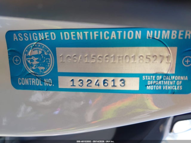 46103593 :رقم المزاد ، 1G6A15S61H0185271 vin ، 2017 Cadillac Cts-v مزاد بيع