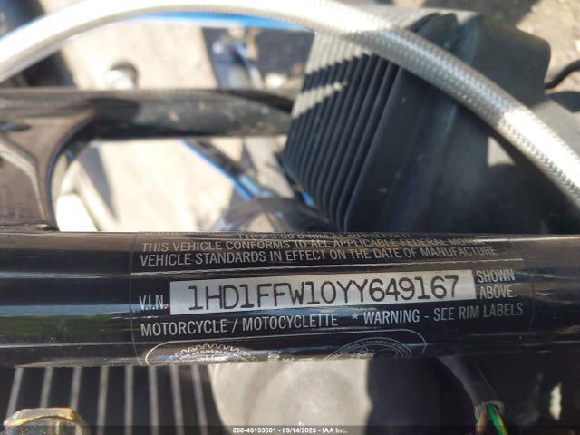 Продаж на аукціоні авто 2000 Harley-davidson Flhtci, vin: 1HD1FFW10YY649167, номер лоту: 46103601