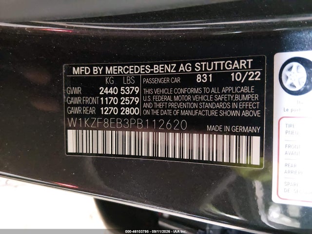 Aukcja sprzedaży 2023 Mercedes-benz E 350 4matic, vin: W1KZF8EB3PB112620, numer aukcji: 46103795