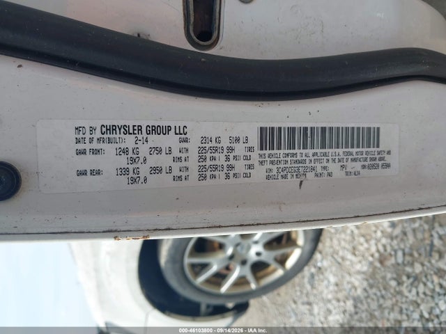Продаж на аукціоні авто 2014 Dodge Journey R/t, vin: 3C4PDCEG3ET221841, номер лоту: 46103800