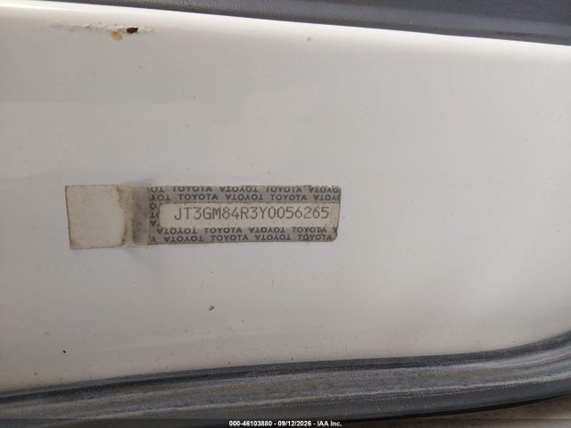 Aukcja sprzedaży 2000 Toyota 4runner, vin: JT3GM84R7Y0054647, numer aukcji: 46103880