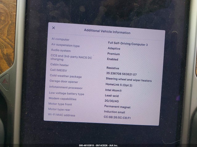 2020 Tesla Model S Long Range Dual Motor All-wheel Drive/long Range Plus Dual Motor All-wheel Drive მანქანა იყიდება აუქციონზე, vin: 5YJSA1E22LF400668, აუქციონის ნომერი: 46103918