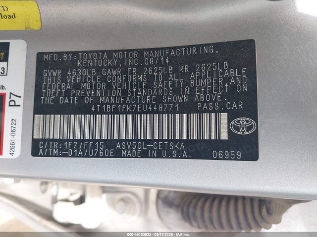 Toyota CAMRY SE 2014 4T1BF1FK7EU448771 Image 9
