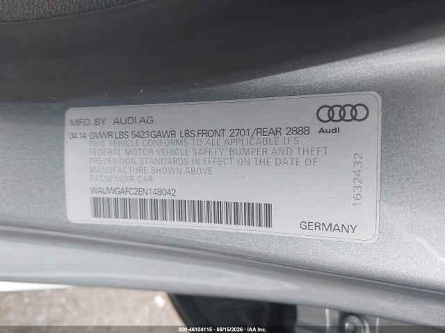 Продажа на аукционе авто 2014 Audi A7 3.0t Premium Plus, vin: WAUWGAFC2EN148042, номер лота: 46104115