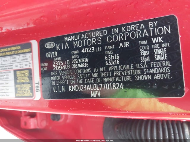 Продаж на аукціоні авто 2020 Kia Soul Lx, vin: KNDJ23AU3L7701824, номер лоту: 46104153