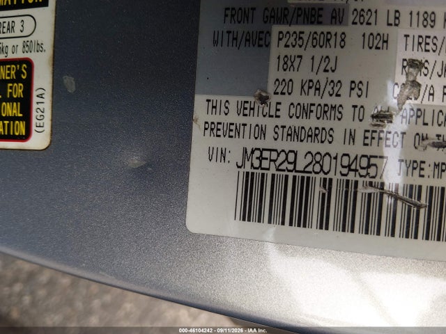 Продажа на аукционе авто 2008 Mazda Cx-7 Sport, vin: JM3ER29L280194957, номер лота: 46104242