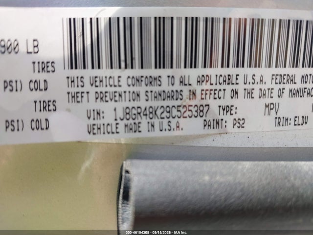Aukcja sprzedaży 2009 Jeep Grand Cherokee Laredo, vin: 1J8GR48K29C525387, numer aukcji: 46104305