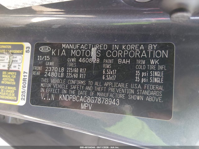 KIA Sportage Lx 2016 KNDPBCAC8G7878943 Image 9