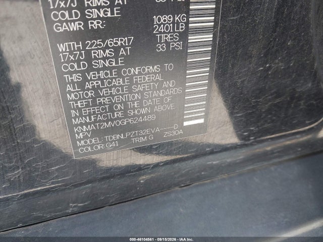 Nissan ROGUE S 2016 KNMAT2MV0GP624489 Image 9