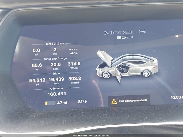 Aukcja sprzedaży 2015 Tesla Model S 70d/85d/p85d, vin: 5YJSA1H2XFF098756, numer aukcji: 46104686