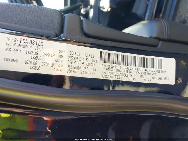 Продаж на аукціоні авто 2018 Jeep Grand Cherokee Limited 4x2, vin: 1C4RJEBG2JC182456, номер лоту: 46104878