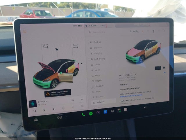 46104976 :رقم المزاد ، 5YJYGAEE4MF145297 vin ، 2021 Tesla Model Y Long Range Dual Motor All-wheel Drive مزاد بيع