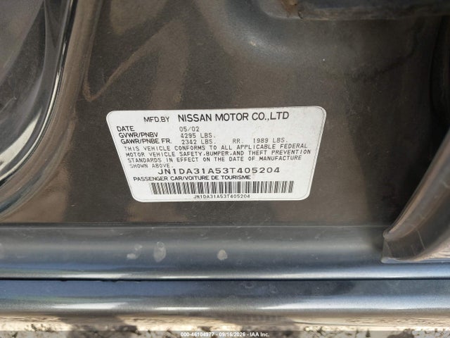 Aukcja sprzedaży 2003 Nissan Maxima Se, vin: JN1DA31A53T405204, numer aukcji: 46104977