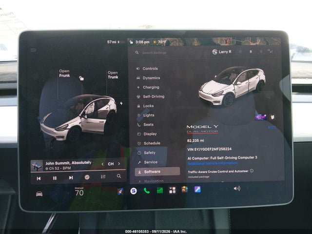 Aukcja sprzedaży 2021 Tesla Model Y Performance Dual Motor All-wheel Drive, vin: 5YJYGDEF2MF258224, numer aukcji: 46105353
