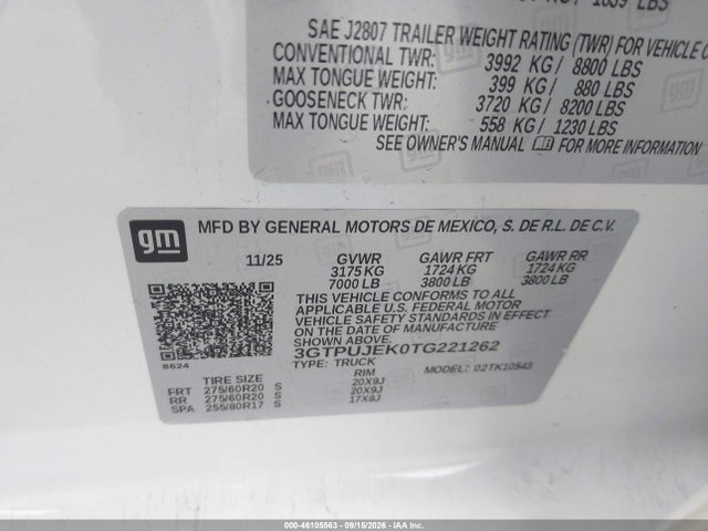 GMC SIERRA 1500 2026 3GTPUJEK0TG221262 Image 9