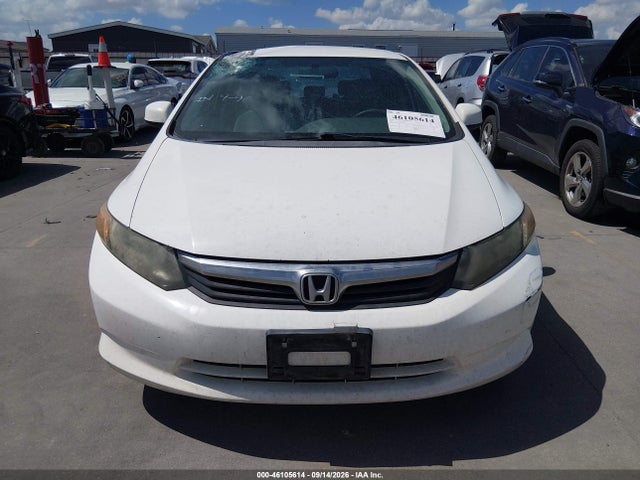 2012 Honda Civic Lx მანქანა იყიდება აუქციონზე, vin: 2HGFB2F51CH592528, აუქციონის ნომერი: 46105614