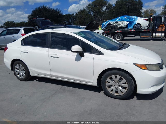2012 Honda Civic Lx მანქანა იყიდება აუქციონზე, vin: 2HGFB2F51CH592528, აუქციონის ნომერი: 46105614