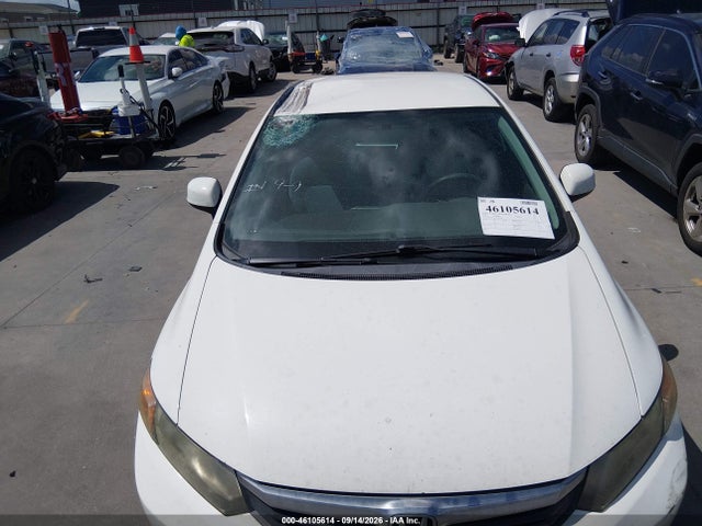 2012 Honda Civic Lx მანქანა იყიდება აუქციონზე, vin: 2HGFB2F51CH592528, აუქციონის ნომერი: 46105614