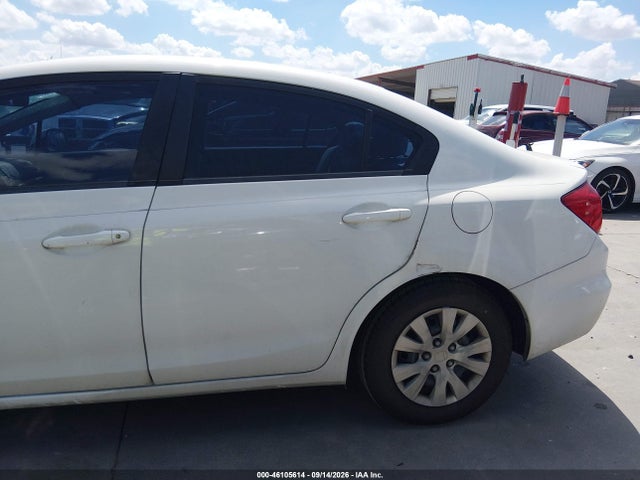 2012 Honda Civic Lx მანქანა იყიდება აუქციონზე, vin: 2HGFB2F51CH592528, აუქციონის ნომერი: 46105614