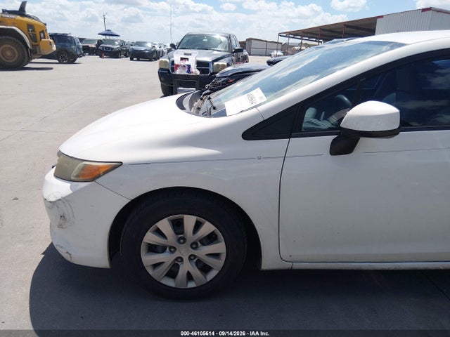 2012 Honda Civic Lx მანქანა იყიდება აუქციონზე, vin: 2HGFB2F51CH592528, აუქციონის ნომერი: 46105614