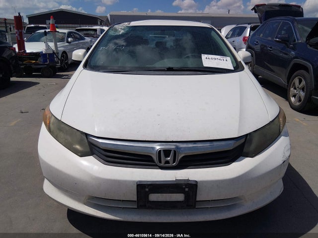 2012 Honda Civic Lx მანქანა იყიდება აუქციონზე, vin: 2HGFB2F51CH592528, აუქციონის ნომერი: 46105614