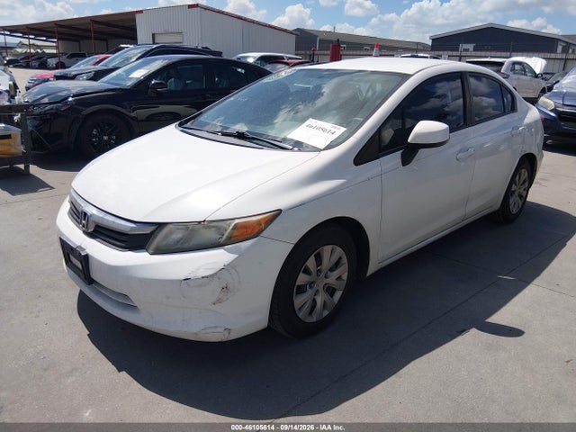 2012 Honda Civic Lx მანქანა იყიდება აუქციონზე, vin: 2HGFB2F51CH592528, აუქციონის ნომერი: 46105614
