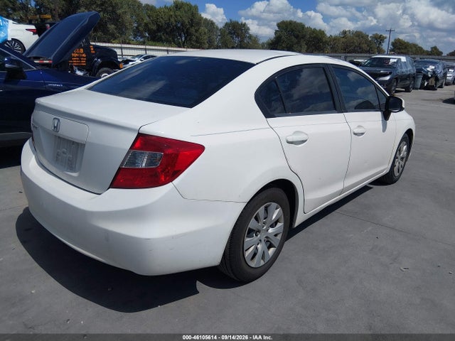 2012 Honda Civic Lx მანქანა იყიდება აუქციონზე, vin: 2HGFB2F51CH592528, აუქციონის ნომერი: 46105614