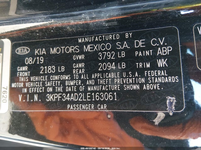 KIA Forte Gt-line 2020 3KPF34AD2LE163061 Image 9