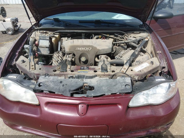 46105812 :رقم المزاد ، 2G1WX15K229274226 vin ، 2002 Chevrolet Monte Carlo Ss مزاد بيع