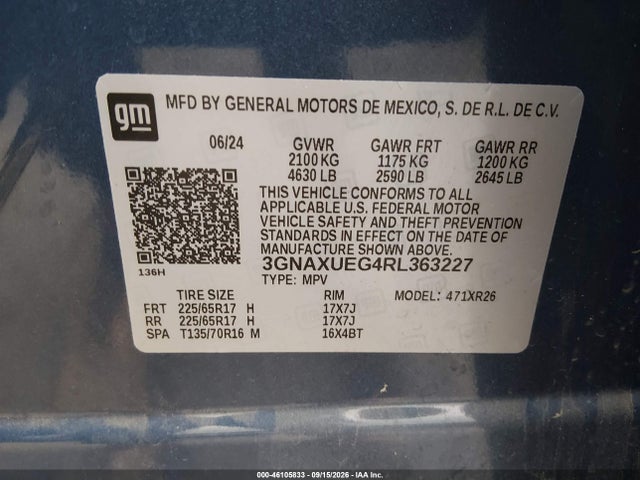 Chevrolet Equinox Awd Lt 2024 3GNAXUEG4RL363227 Image 9