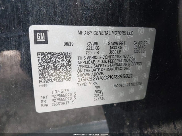 2019 Gmc Yukon Sle მანქანა იყიდება აუქციონზე, vin: 1GKS2AKC2KR395821, აუქციონის ნომერი: 46105841