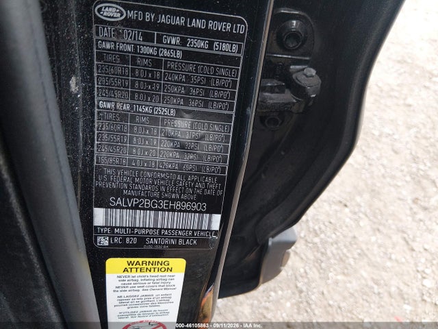 Продажа на аукционе авто 2014 Land Rover Range Rover Evoque Pure, vin: SALVP2BG3EH896903, номер лота: 46105863