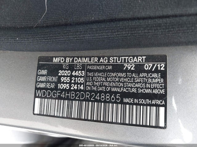 Продажа на аукционе авто 2013 Mercedes-benz C 250 Sport, vin: WDDGF4HB2DR248865, номер лота: 46105889