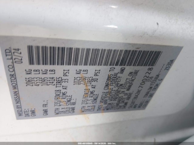 Продаж на аукціоні авто 2024 Nissan Rogue Sv Fwd, vin: 5N1BT3BA2RC700228, номер лоту: 46105949