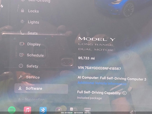 Продажа на аукционе авто 2022 Tesla Model Y Long Range Dual Motor All-wheel Drive, vin: 7SAYGDEE6NF418567, номер лота: 46106049