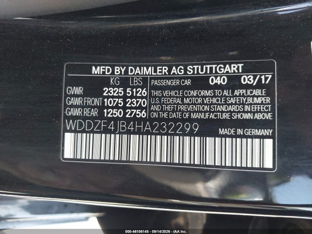 Mercedes-Benz E 300 2017 WDDZF4JB4HA232299 Image 9