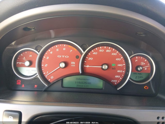 46106223 :رقم المزاد ، 6G2VX12U56L557895 vin ، 2006 Pontiac Gto مزاد بيع