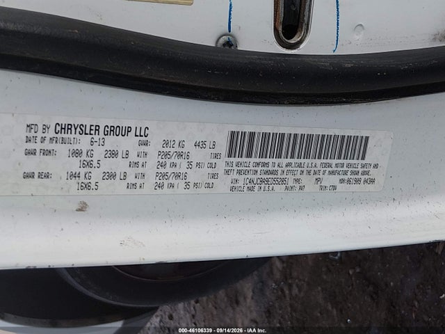Продажа на аукционе авто 2014 Jeep Compass Sport, vin: 1C4NJCBA9ED552851, номер лота: 46106339